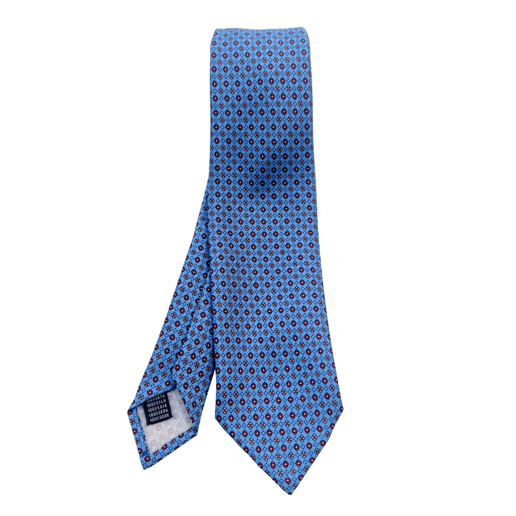 セッテピエゲ 小紋タイ ブルー208
