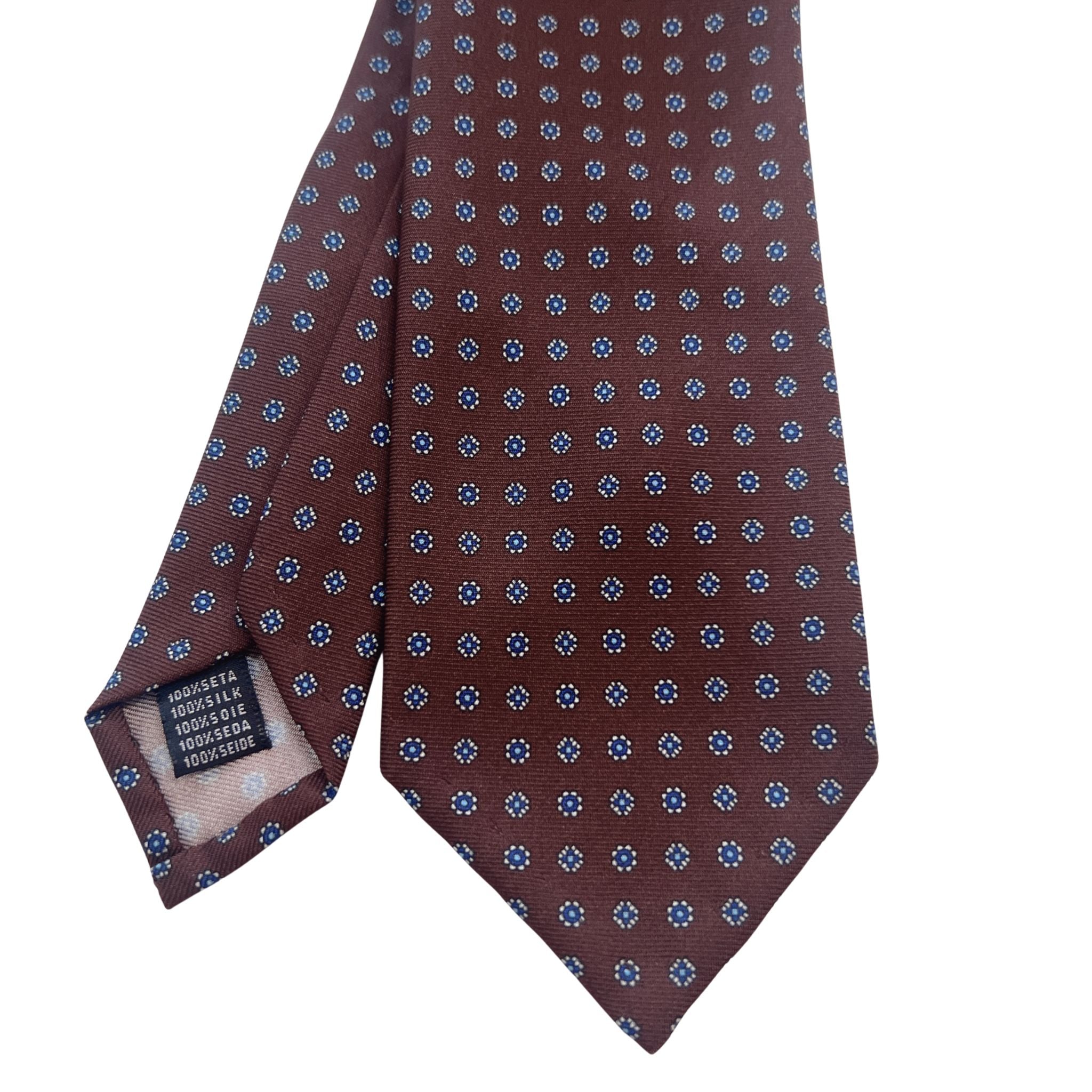 セッテピエゲ 小紋タイ ブラウン213