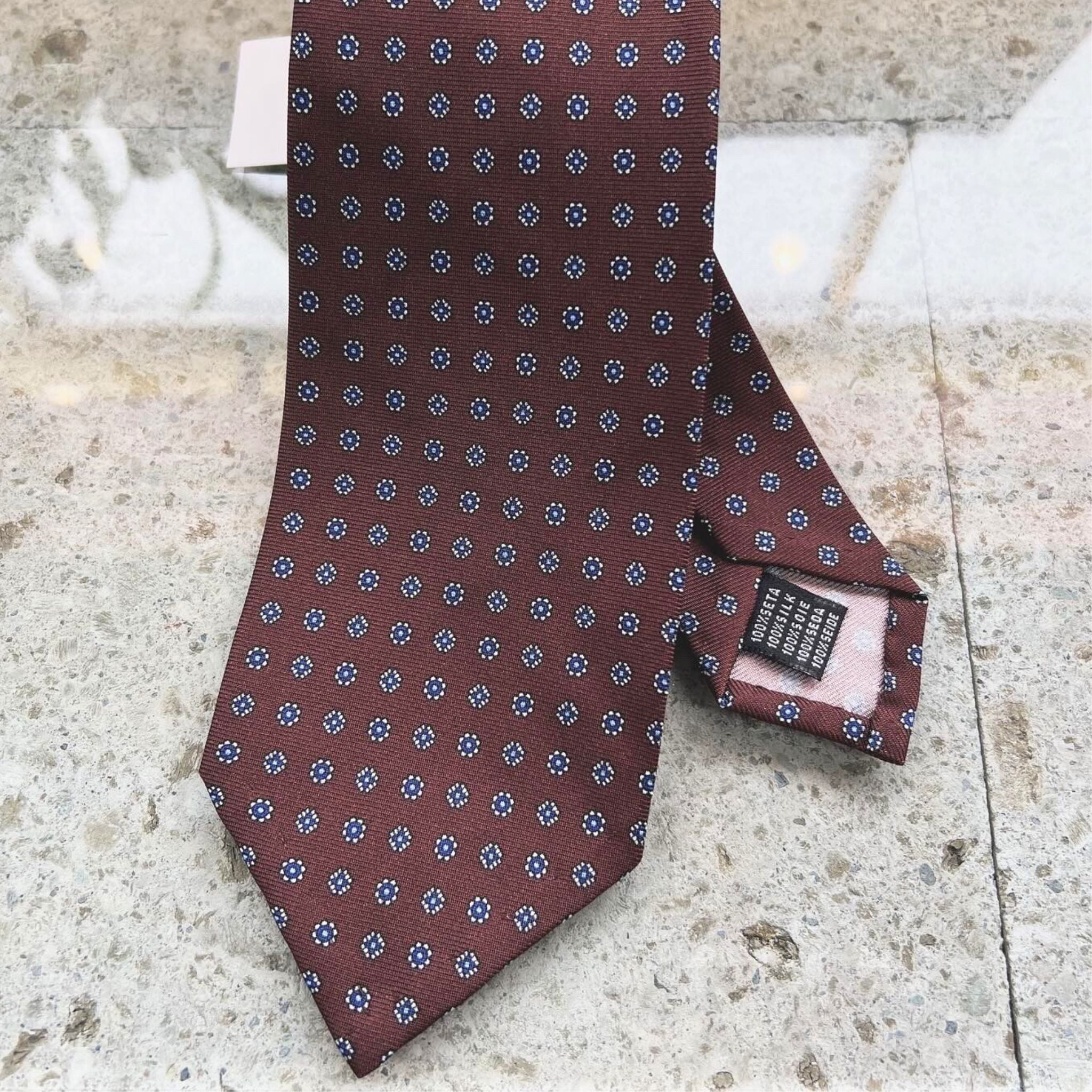 セッテピエゲ 小紋タイ ブラウン213