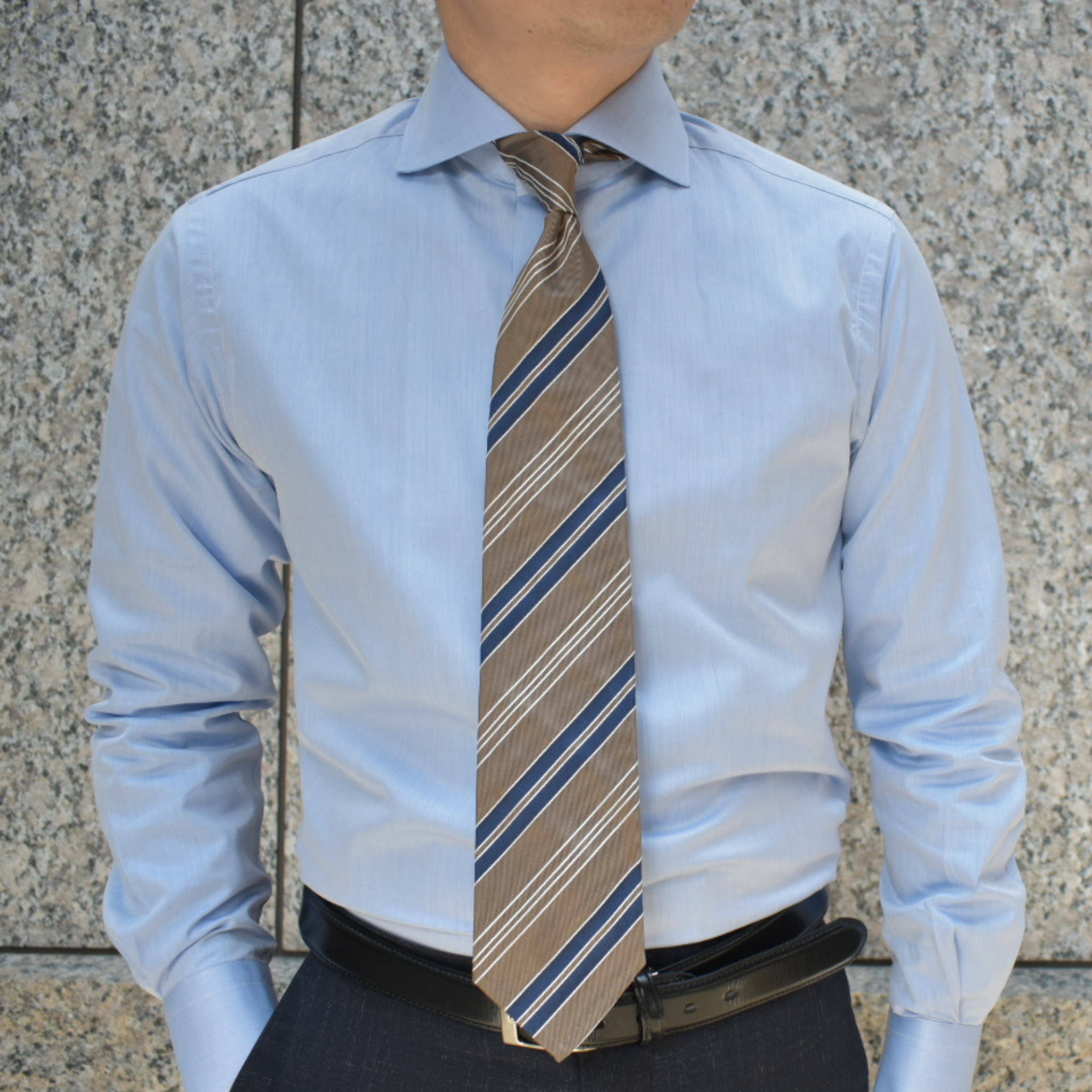 ホリゾンタル/サックスブルーツイル