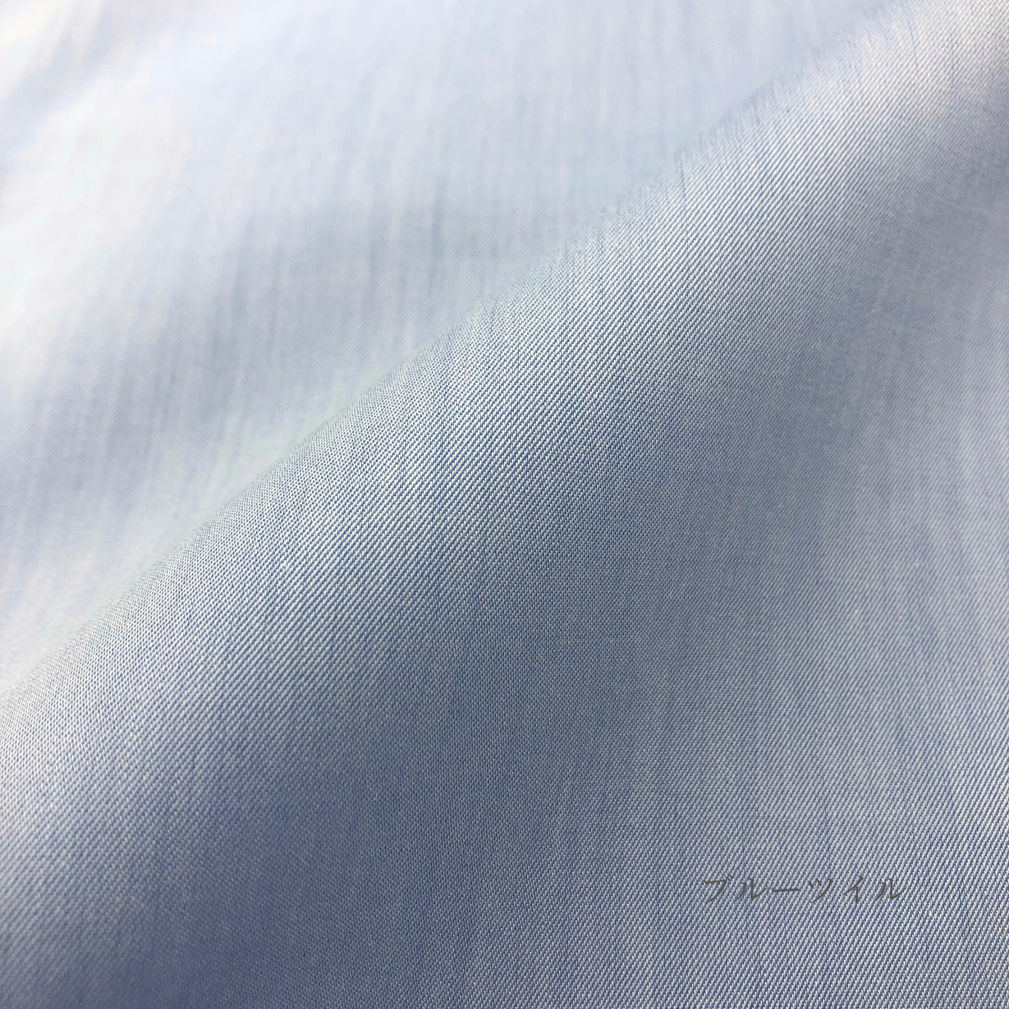 ボタンダウン/サックスブルーツイル