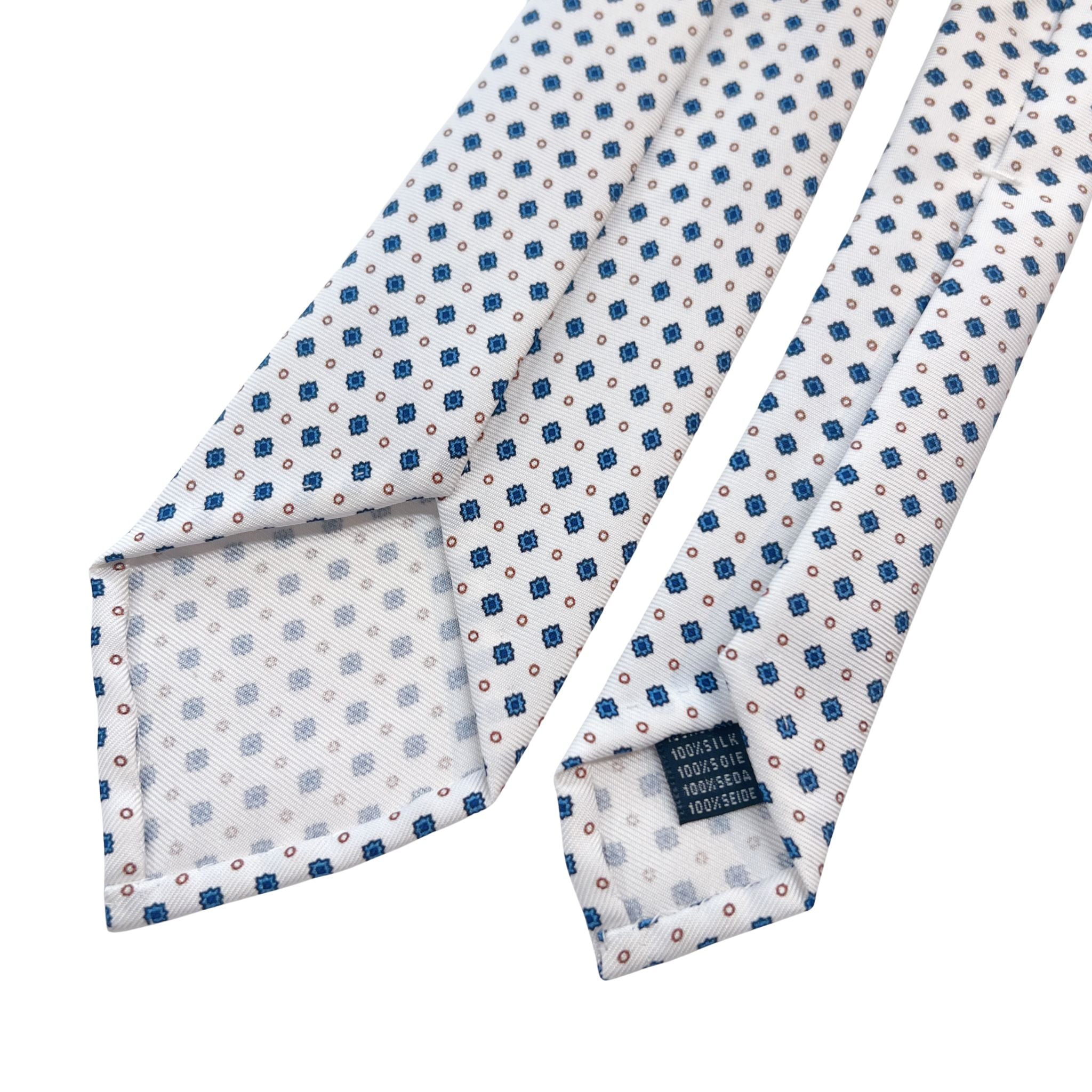 セッテピエゲ  小紋タイ ホワイト206