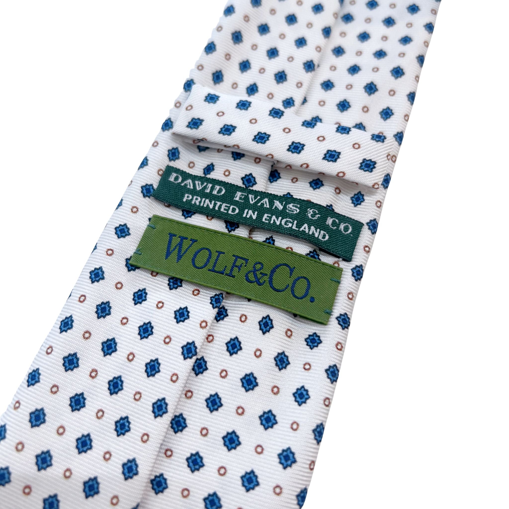 セッテピエゲ  小紋タイ ホワイト206