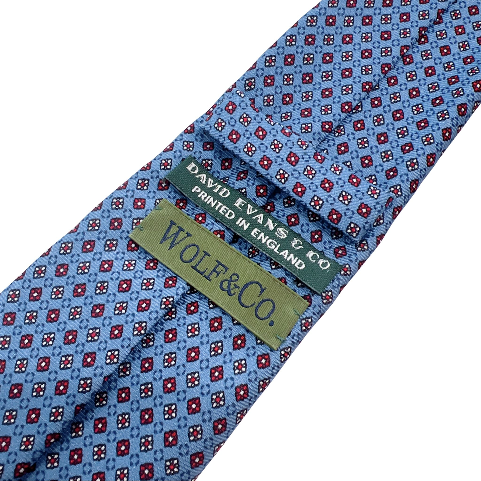 セッテピエゲ  小紋タイ  ブルー208