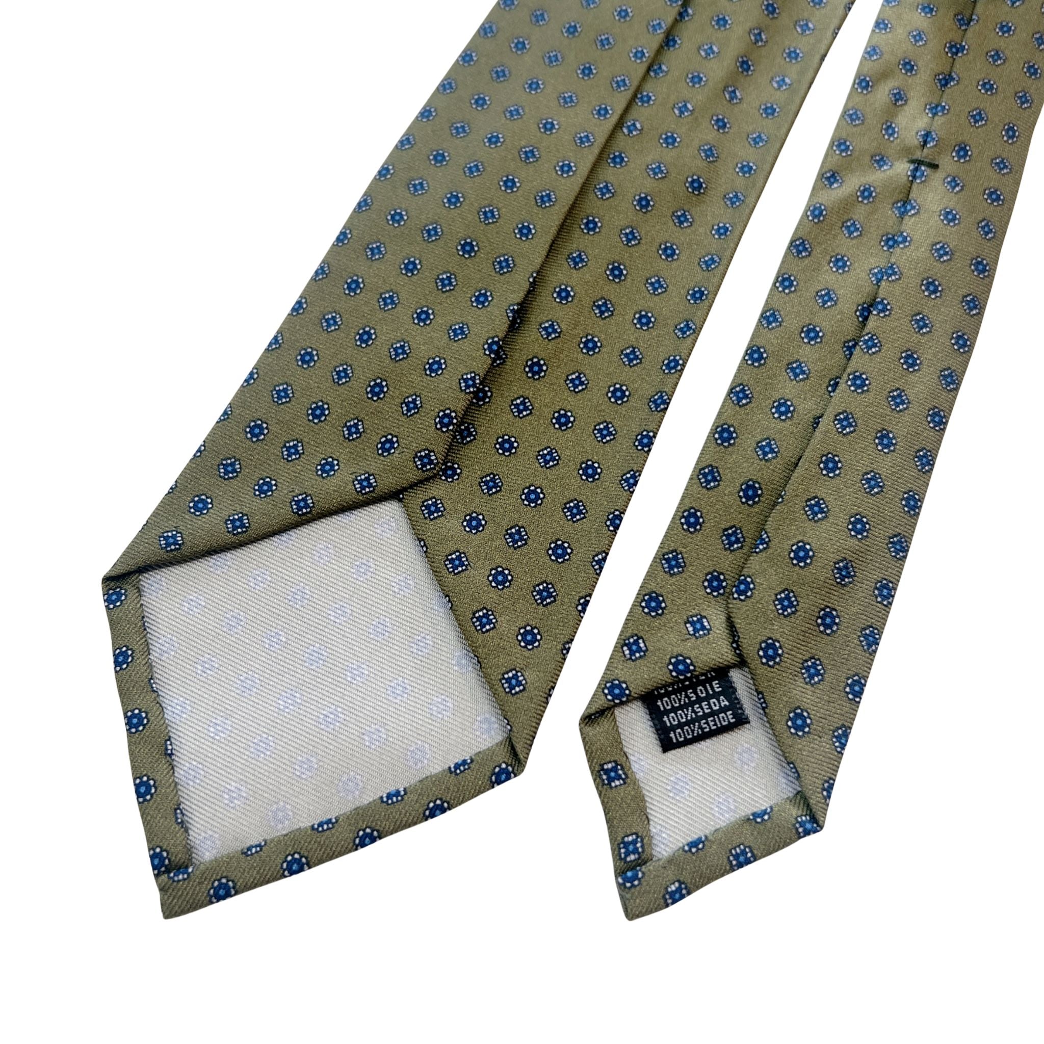 セッテピエゲ  小紋タイ  グリーン214