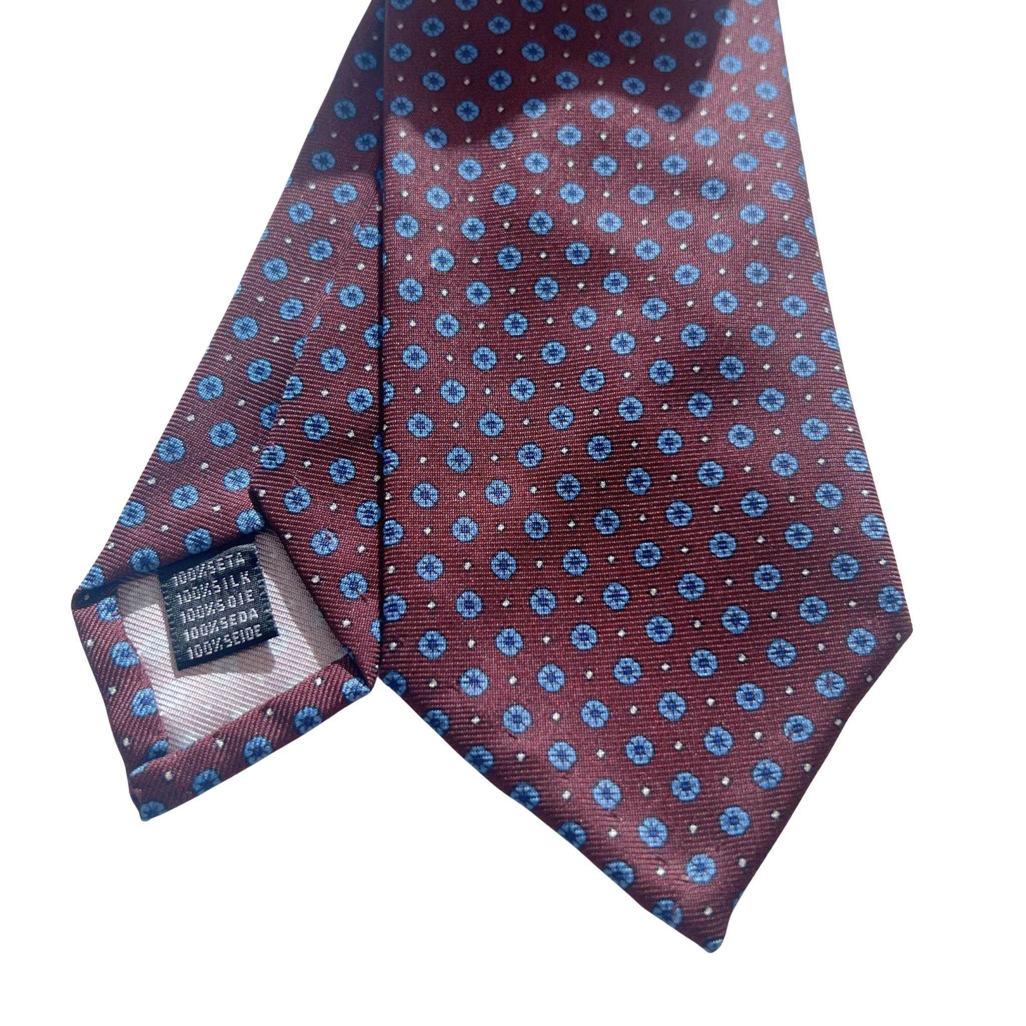 セッテピエゲ  小紋タイ  ボルドー217