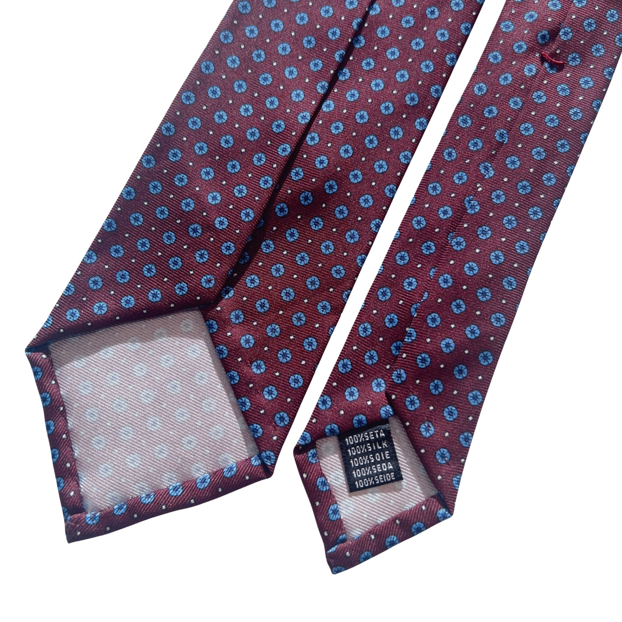 セッテピエゲ  小紋タイ  ボルドー217