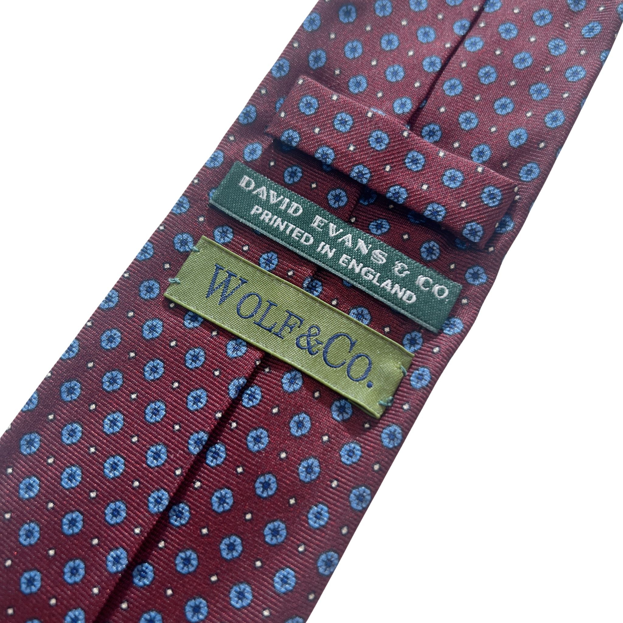 セッテピエゲ  小紋タイ  ボルドー217