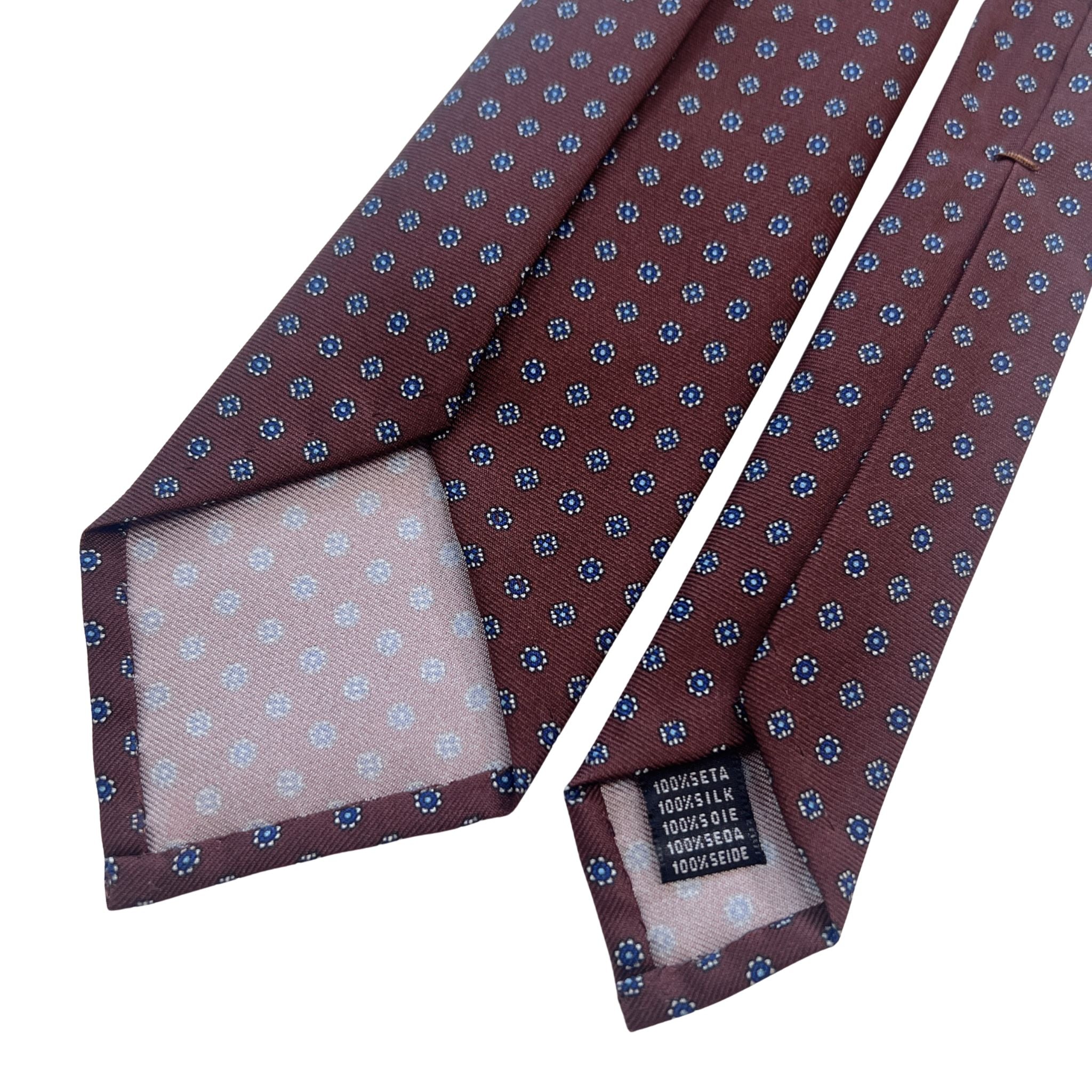 セッテピエゲ  小紋タイ  ブラウン213